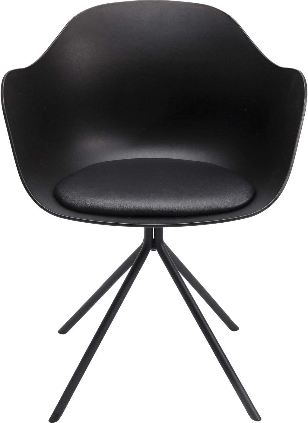 Kare Design San Francisco Sedia Con Braccioli, Grigio, Velluto, Altezza Piano Seduta 46Cm, 82X60X61 Cm, Sala Da Pranzo, Salotto, Ufficio Smart Working, Tavolo Grande