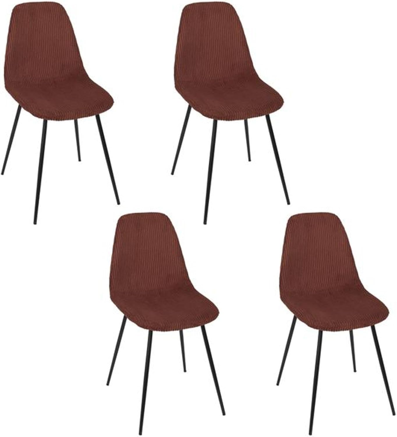 Dmora Set di due sedie classiche in legno con fondello in paglia, colore noce, cm 42.5 x 89x 42.