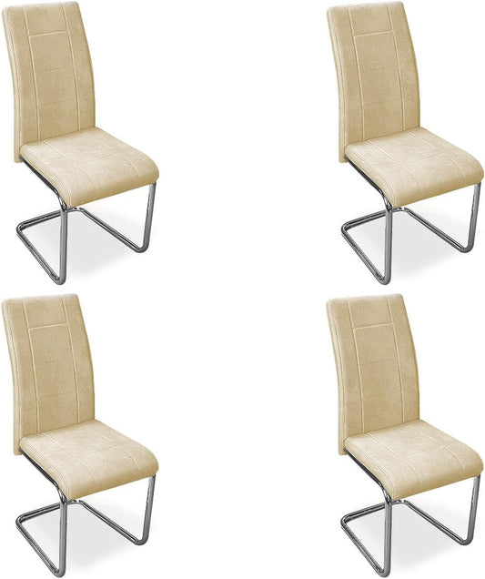 FurnitureR Sedia girevole da pranzo con ruote, seduta imbottita e schienale ergonomico, adatta a sala da pranzo, cucina o soggiorno, rosa